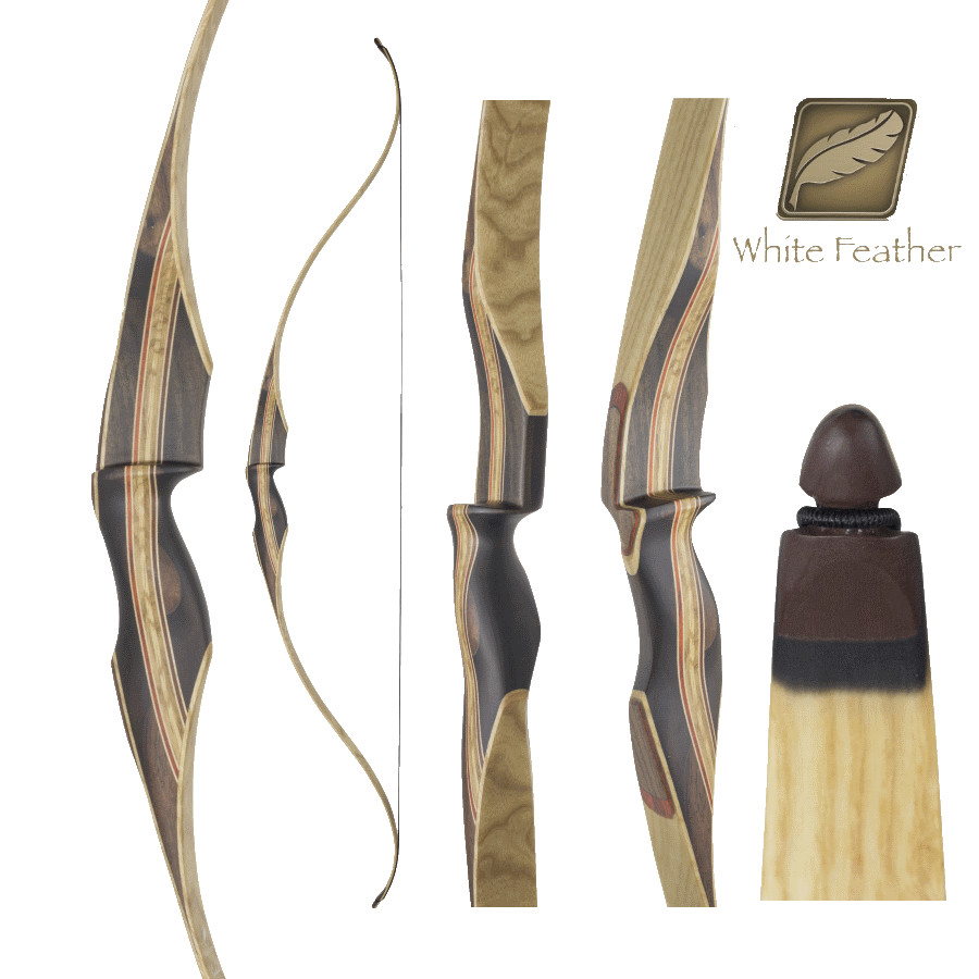 (image for) White Feather Cardinal Clear One Piece Hunting Recurve 60"