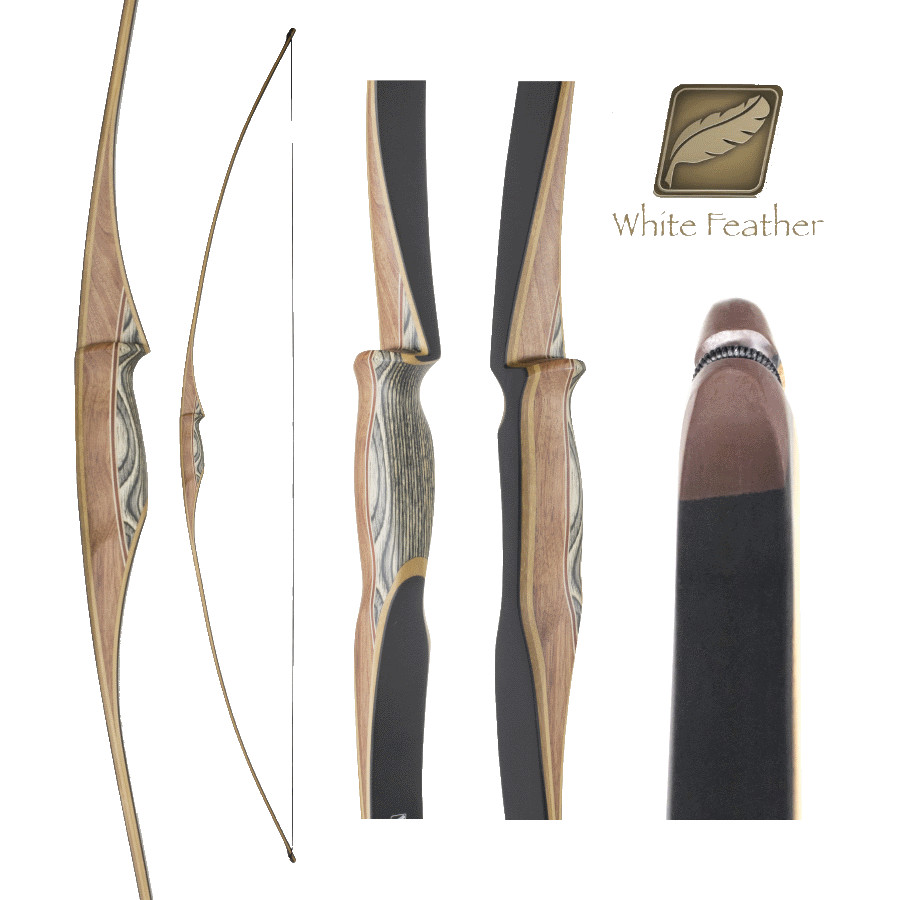 (image for) White Feather Osprey Black Longbow (68")