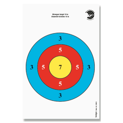 (image for) Krüger Blowpipe Target Face 10m BSVD