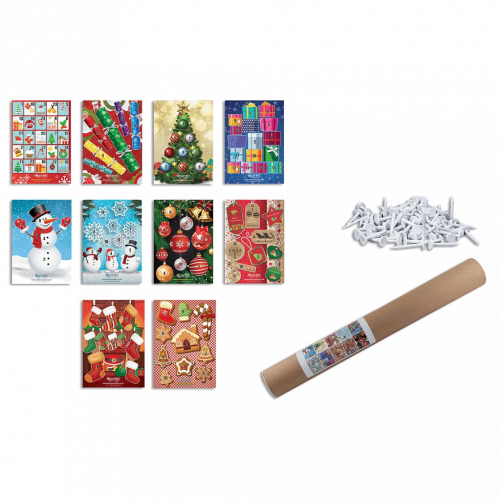 Egertec Christmas Target Faces (set of 10) incl. 50 Face Pins